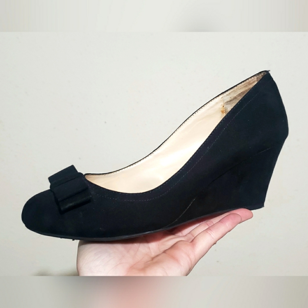 Black Suede Wedge Jessica Simpson Size 8